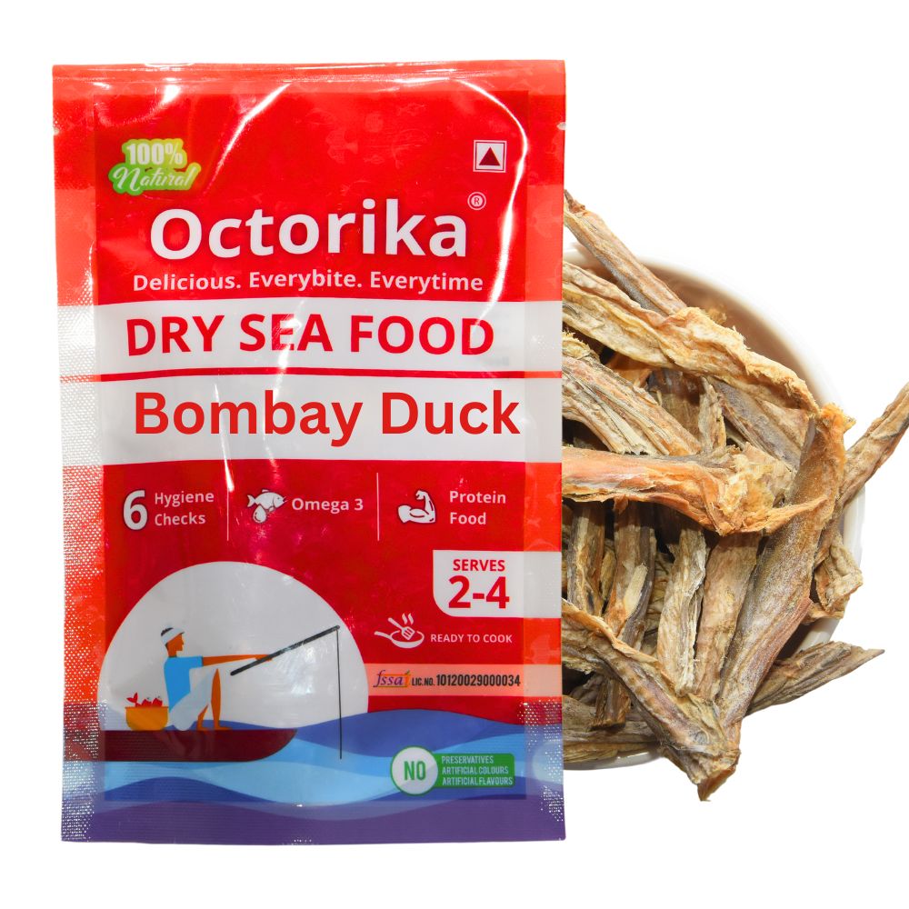 Octorika Bombay Duck Premium Dry Seafood ā Top quality 100% natural dried fish rich in protein and Omega 3, hygienically packed, ready to cook, authentic Indian dry fish online