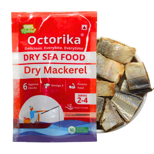 Octorika Premium Dry Mackerel β perfectly sliced and ready to cook dry fish. Buy best dry mackerel online, top dry seafood India, Indian dry fish pack for home cooking