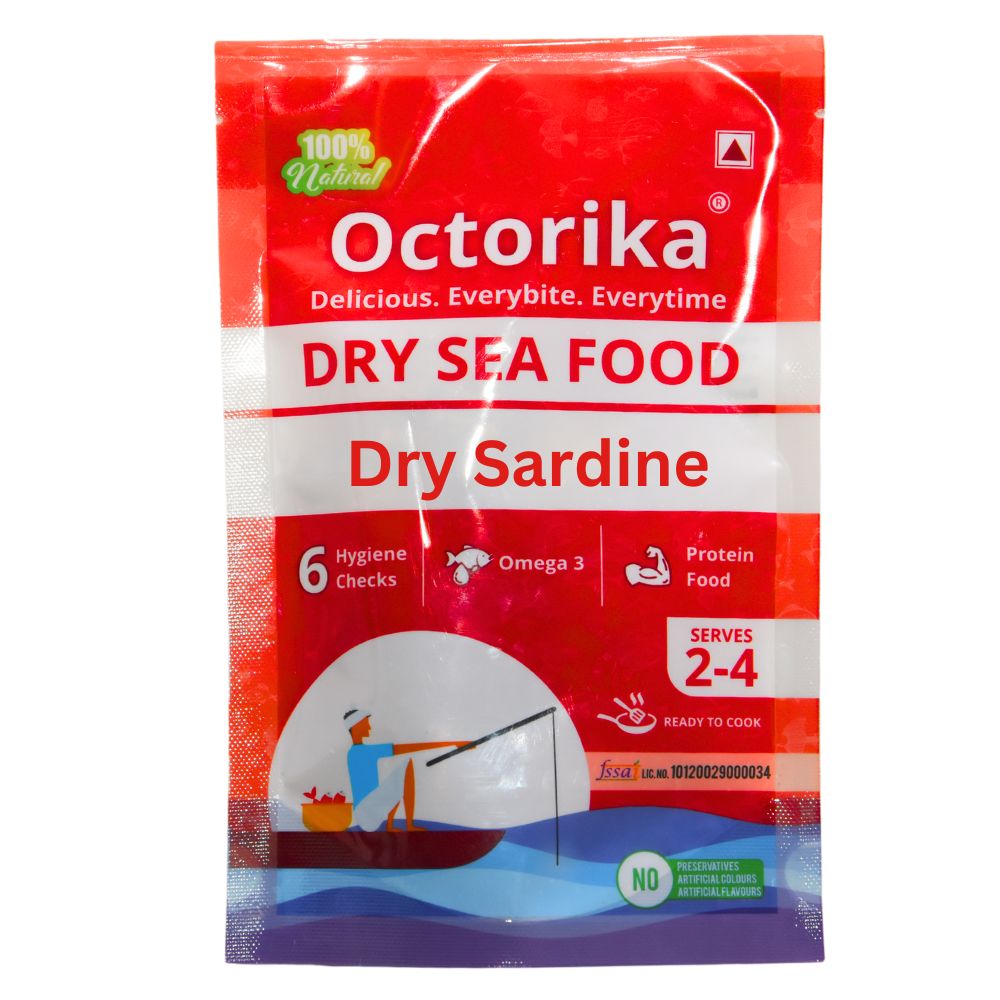 Octorika Premium Dry Sardine packet  top dry seafood India, order dry fish for curry, Indian dry seafood online