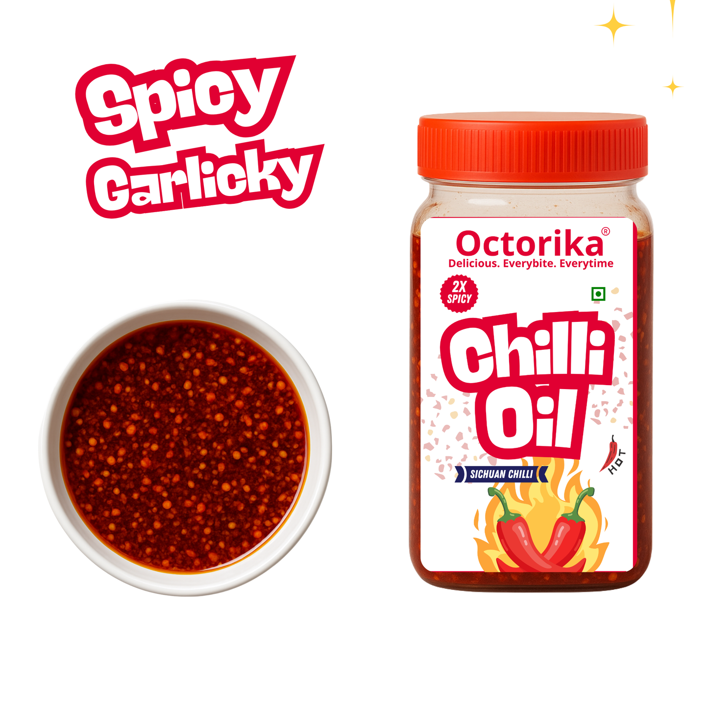 Chilli Oil - Real Garlic, Kashmiri Flakes & Indian Spices