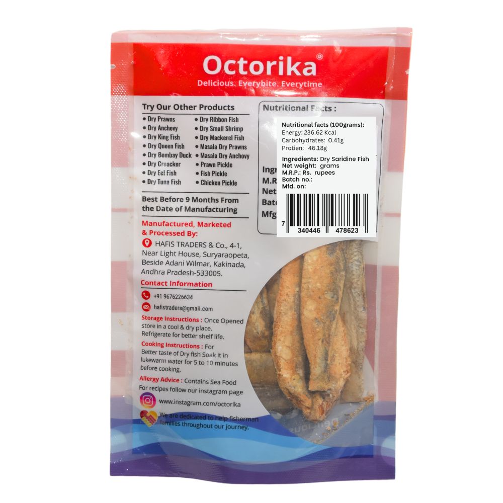 Dry Sardine Fish - Cleaned & Ready to cook