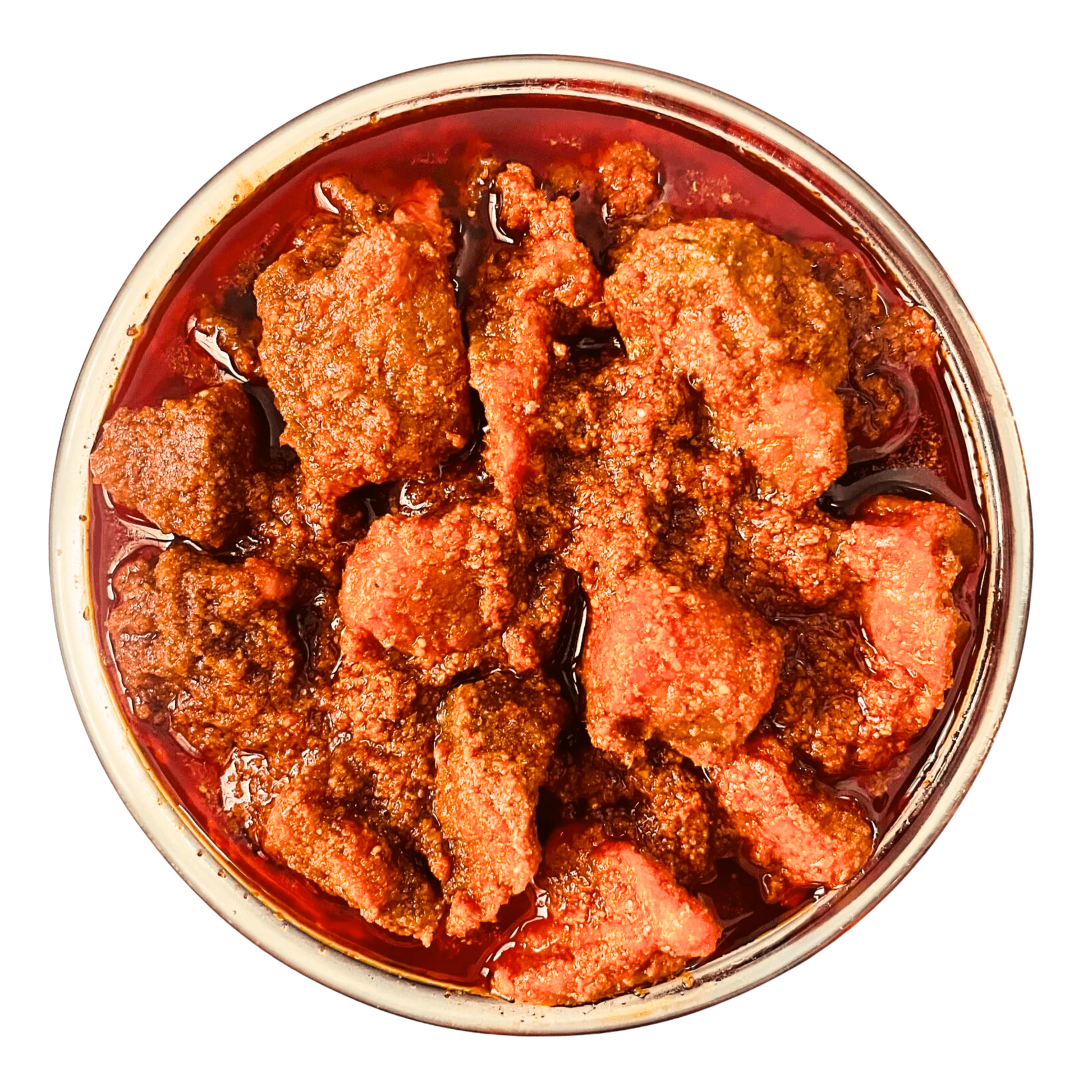 Octorica spicy fish pickle in traditional Indian masala – homemade non-veg achar in glass bowl