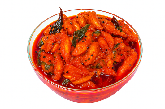 Dry Fish Pickle in bowl mixed with premium spices