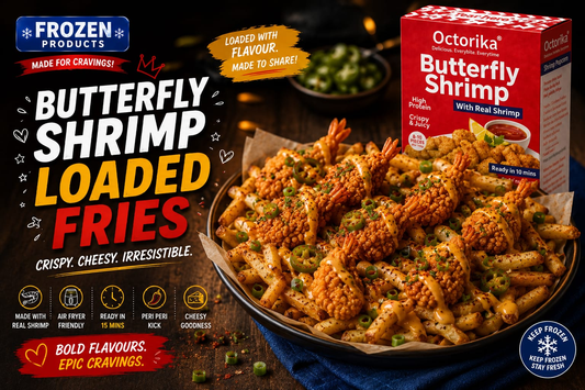 Butterfly Shrimp Loaded Fries
