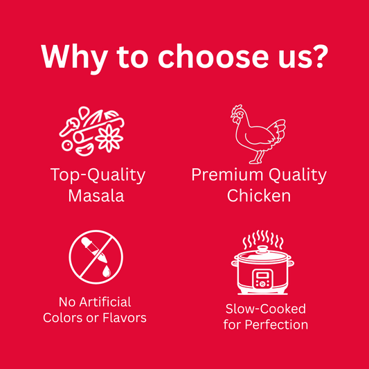 Why choose Octorica – top-quality masala, premium chicken, no artificial flavors, and slow-cooked perfection